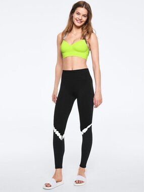 PINK Victoria's Secret - Cool & Comfy Tie-Dye Stripe Leggings | Medium | Black